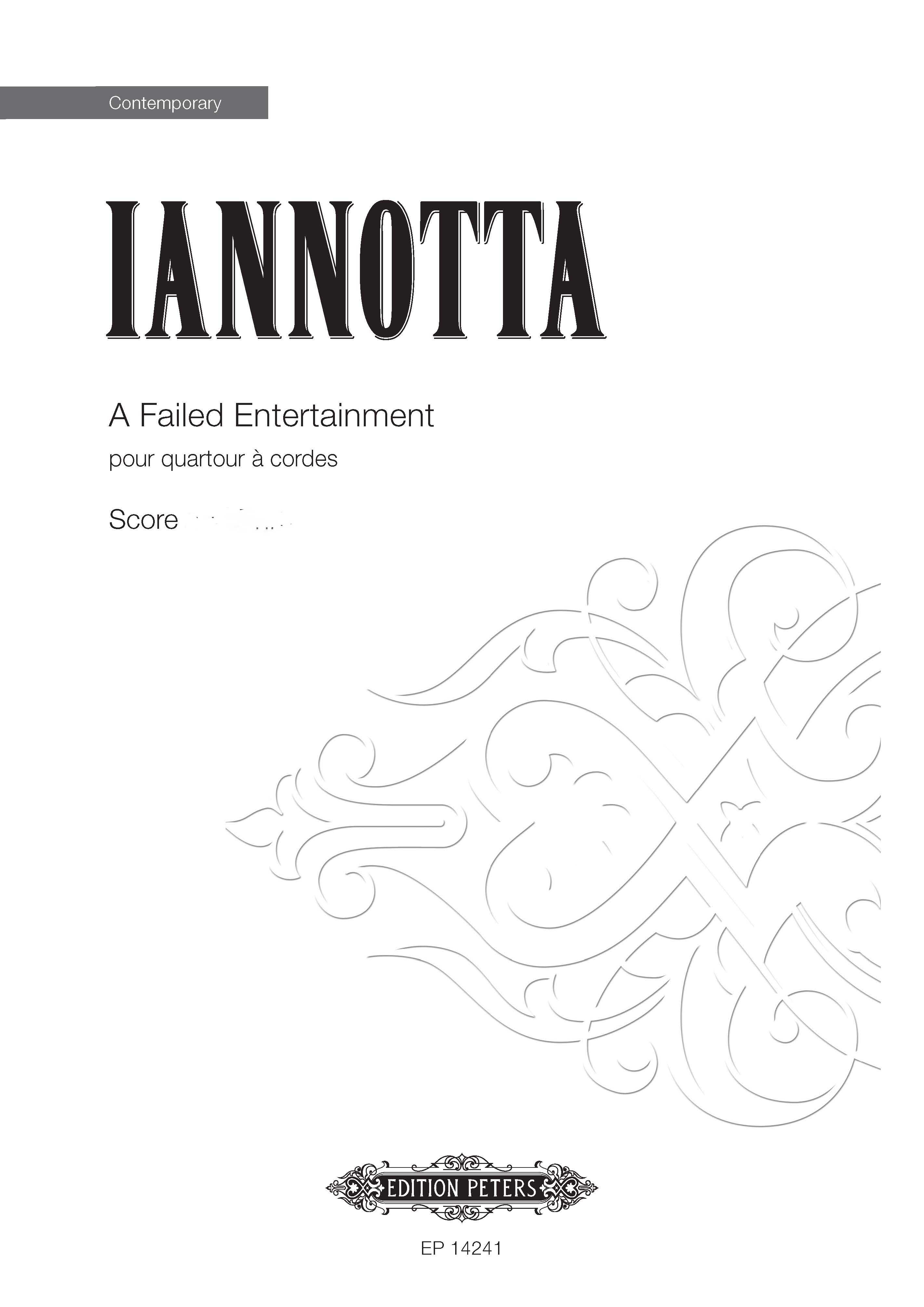 A Failed Entertainment - String Quartet Score & Parts Full Score (Digital Download)