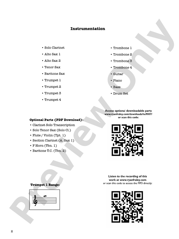 Rhapsody on Cue – Jazz Ensemble Conductor Score & Parts (Digital Download)