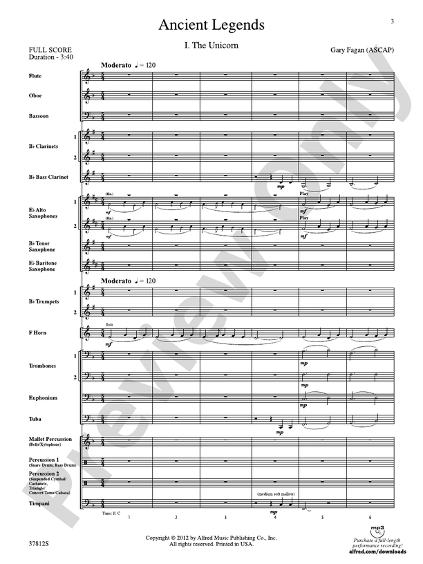 Ancient Legends - Concert Band Conductor Score & Parts (Digital Download)