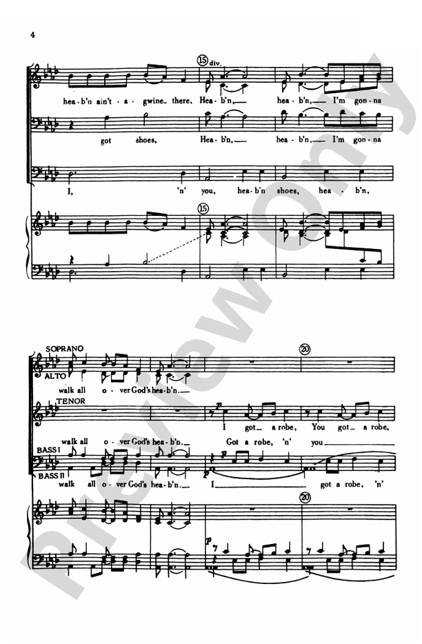 I Got Shoes – SATB Choral Octavo - Digital Sheet Music Download (Digital Download)