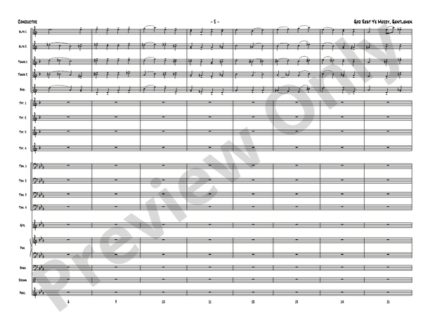God Rest Ye Merry Gentlemen - Jazz Ensemble Conductor Score & Parts(Digital Download)