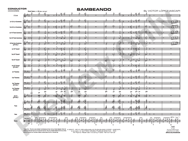 Sambeando - Jazz Ensemble Conductor Score & Parts(Digital Download)