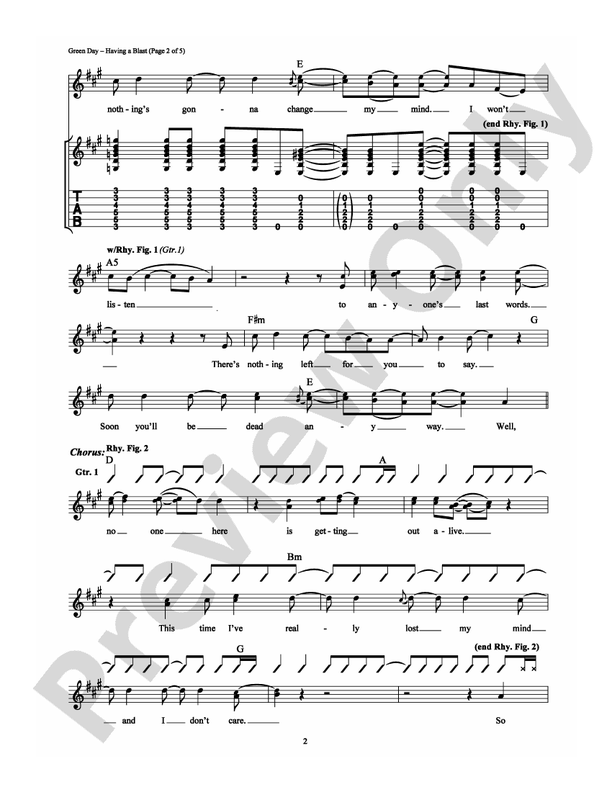 Having a Blast - Guitar TAB (Digital Download)