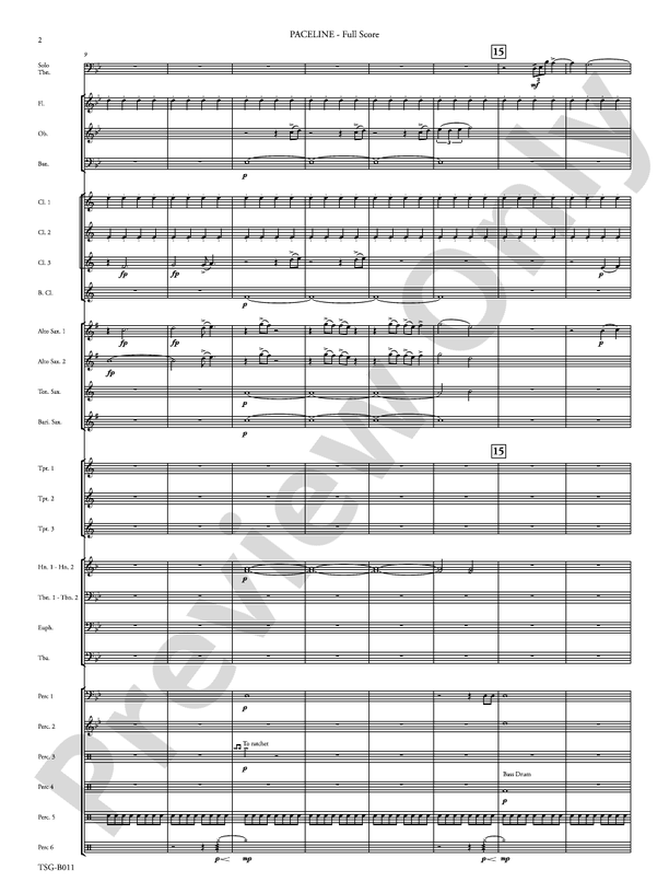 Paceline - Concert Band Conductor Score & Parts (Digital Download)