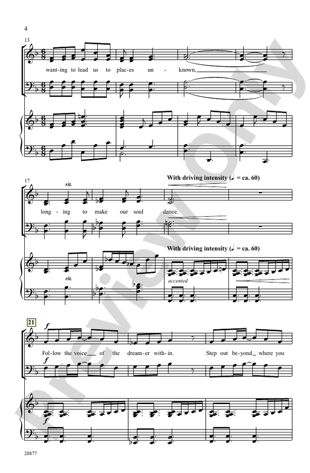 Follow the Dream – SATB Choral Octavo (Digital Download)