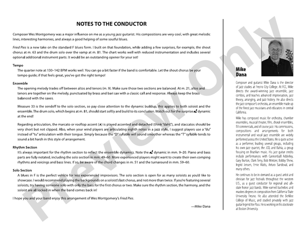 Fried Pies – Jazz Ensemble Conductor Score & Parts (Digital Download)