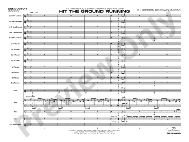 Hit the Ground Running - Jazz Ensemble Conductor Score & Parts(Digital Download)