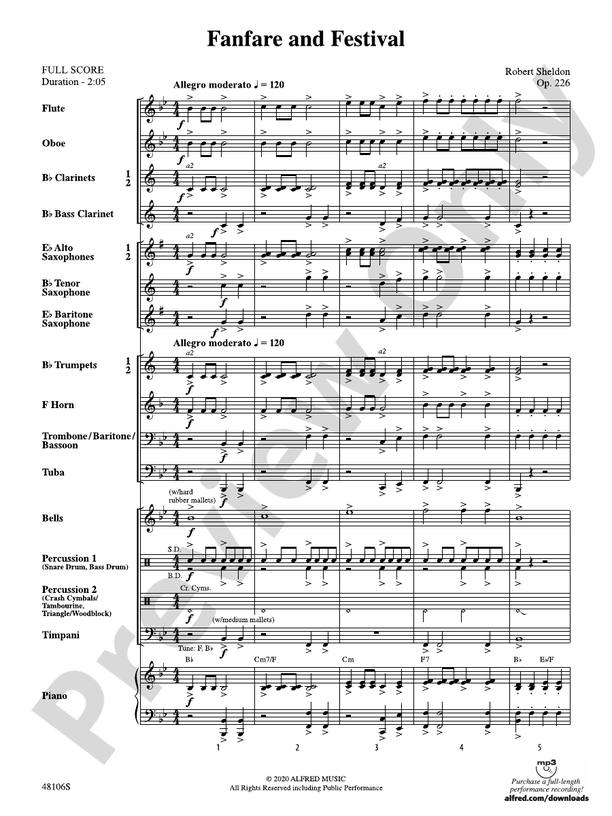 Fanfare and Festival - Concert Band Conductor Score & Parts (Digital Download)