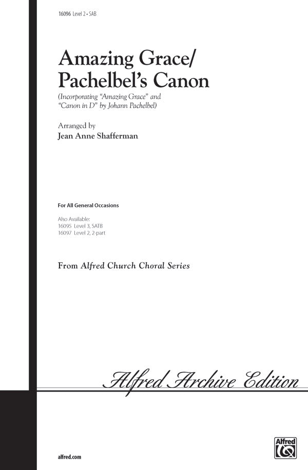 AMAZING GRACE/PACHELBEL CANON SAB ARR SHAFFERMA
