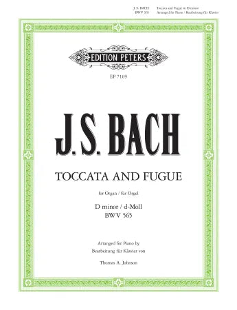 Bach - Toccata and Fugue in D minor - Edition Peters - Piano Solo (Digital Download)