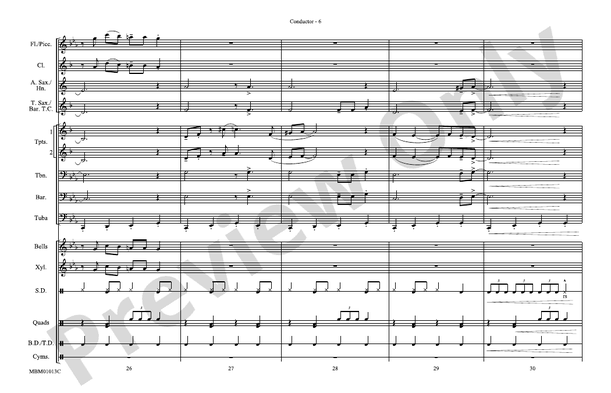 Goldfinger / James Bond Theme – Marching Band Conductor Score & Parts (Digital Download)