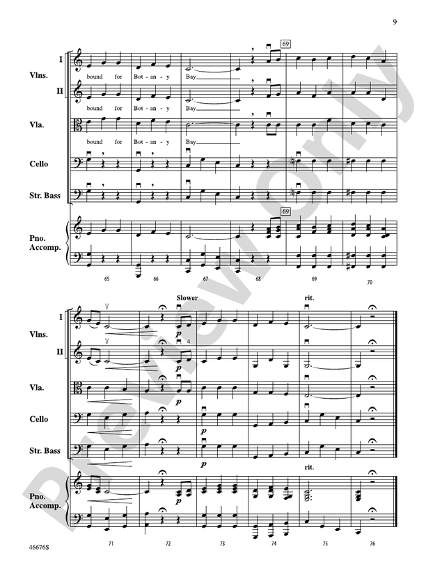 Botany Bay - String Orchestra Conductor Score & Parts (Digital Download)