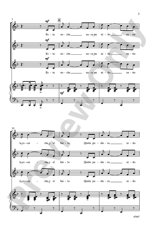 Esta Noche – SSA Choral Octavo (Digital Download)