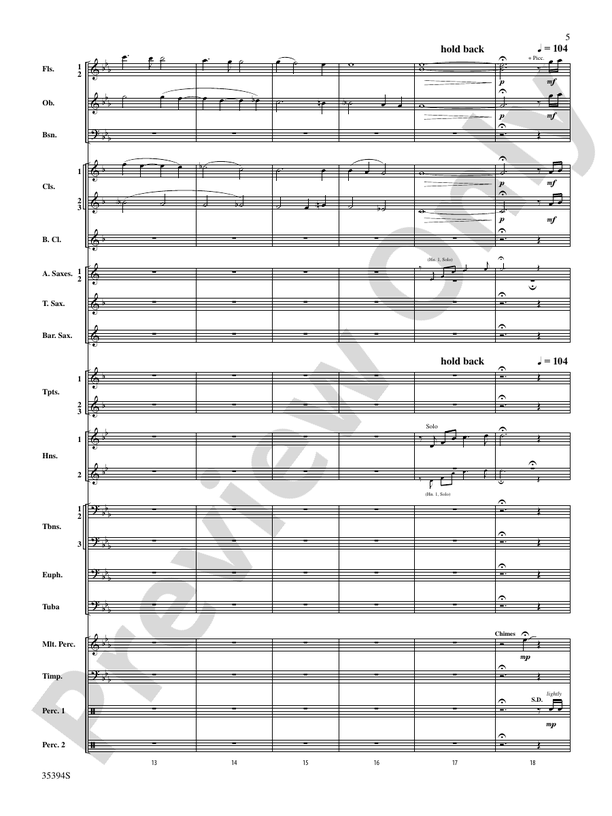 Festive Tribute - Concert Band Conductor Score & Parts (Digital Download)