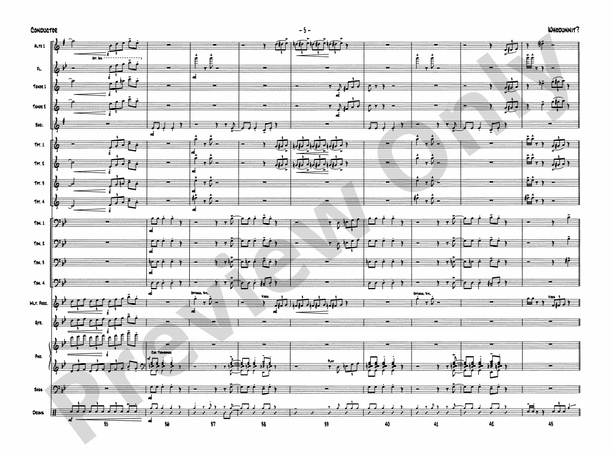 Whodunnit? - Jazz Ensemble Conductor Score & Parts (Digital Download)