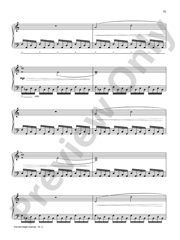 The Dark Knight Overture - Piano (Digital Download)