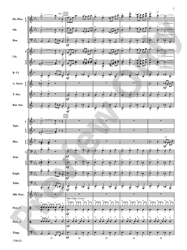 Ride On - Concert Band Conductor Score & Parts (Digital Download)