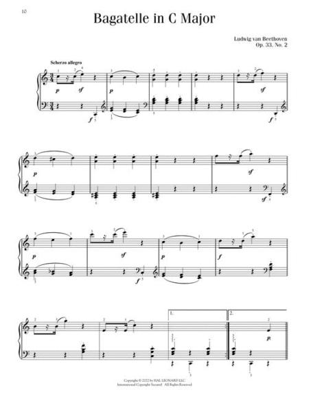 Beethoven - Intermediate Beethoven Favourites - Piano Solo Hal Leonard 859905