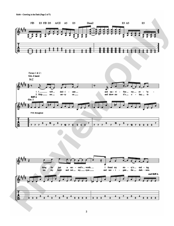Crawling in the Dark - Guitar TAB (Digital Download)