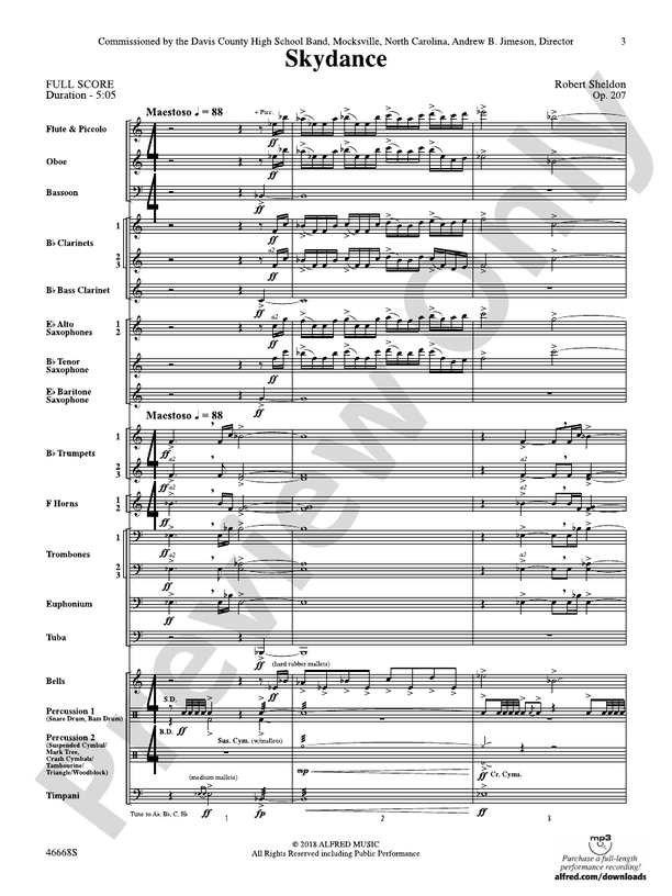 Skydance - Concert Band Conductor Score & Parts (Digital Download)