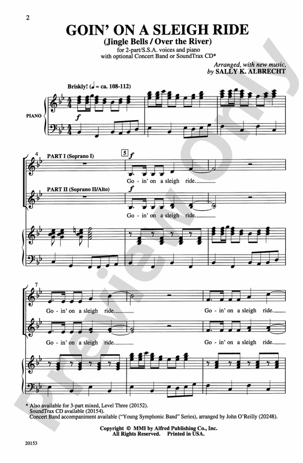 Goin' on a Sleigh Ride – 2-Part Choral Octavo (Digital Download)