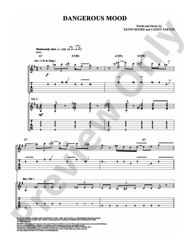 Dangerous Mood - Guitar TAB (Digital Download)