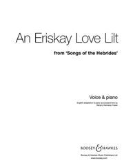 An Eriskay Love Lilt (Gaelic with English Trans.) - Vocal/Piano (Digital Download)