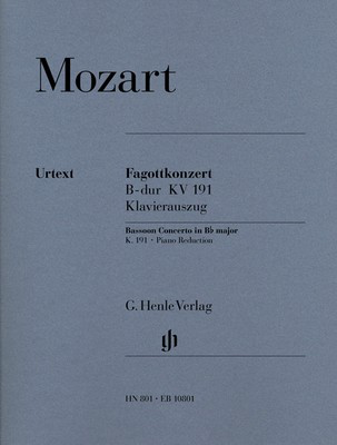 Concerto for Bassoon and Orchestra Bb major K.191 - Wolfgang Amadeus Mozart - Bassoon G. Henle Verlag