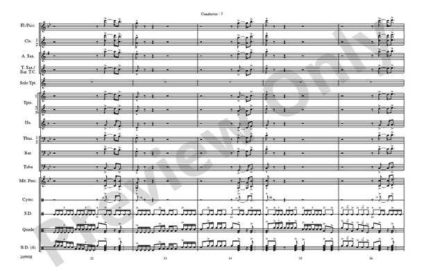 Gonna Fly Now (Theme from Rocky), Arr. Victor López, Anthony M. Falcone – Marching Band Conductor Score & Parts (Digital Download)
