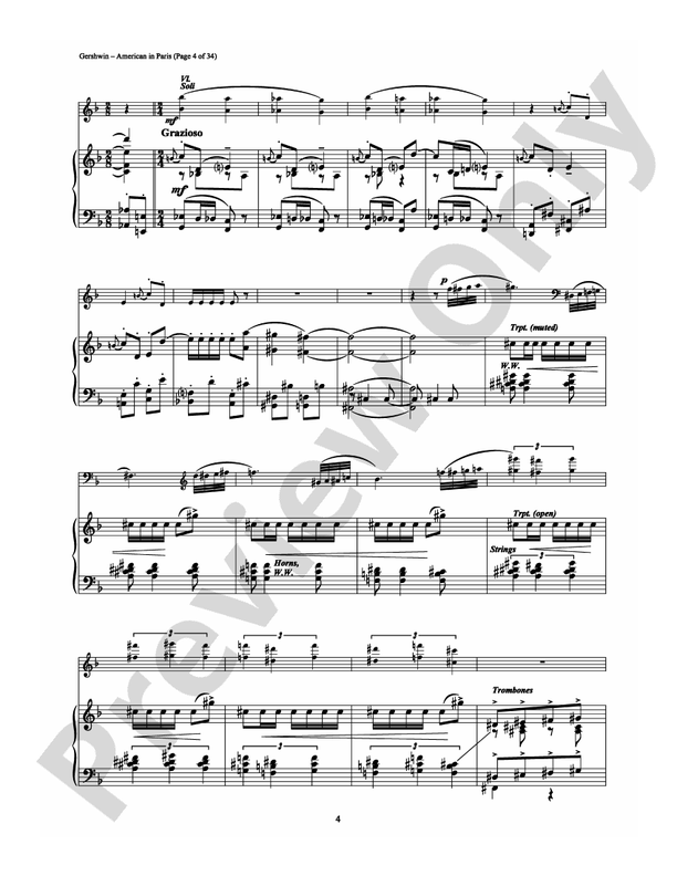 An American in Paris - Piano (Digital Download)