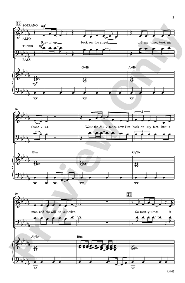 Eye of the Tiger – SATB Choral Octavo (Digital Download)