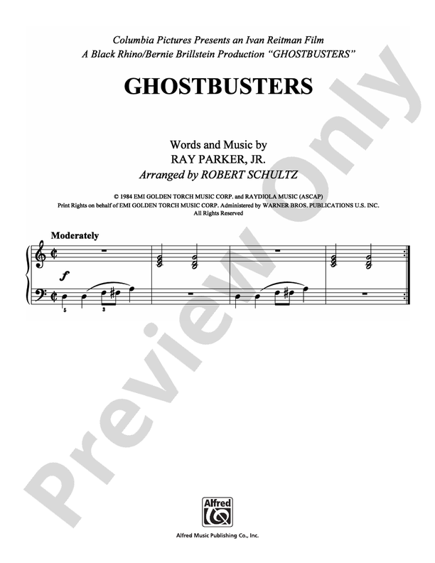 Ghostbusters - Easy Piano (Digital Download)