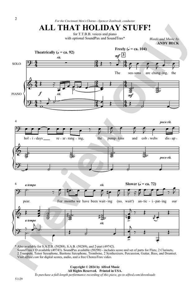 All That Holiday Stuff! - TTBB Choral Octavo (Digital Download)
