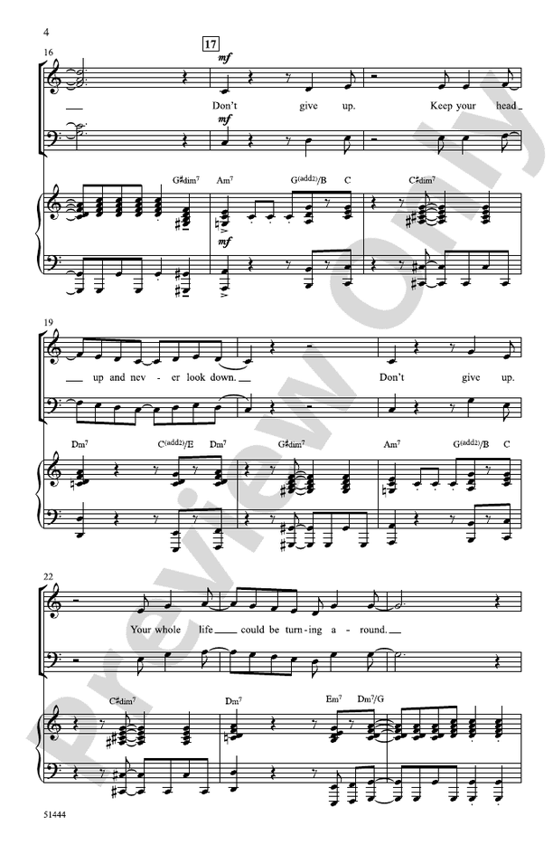 Don't Give Up - SATB Choral Octavo (Digital Download)