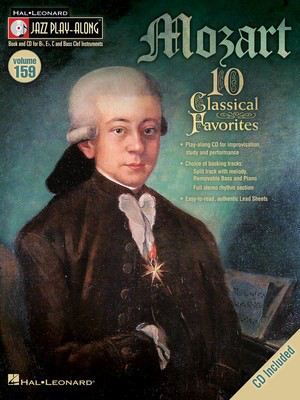 Mozart - Jazz Play-Along Volume 159 - Wolfgang Amadeus Mozart - Bb Instrument|Bass Clef Instrument|C Instrument|Eb Instrument Hal Leonard Lead Sheet /CD