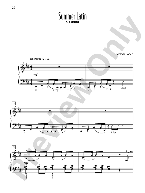 Summer Latin - 1 Piano, 4 Hands (Digital Download)