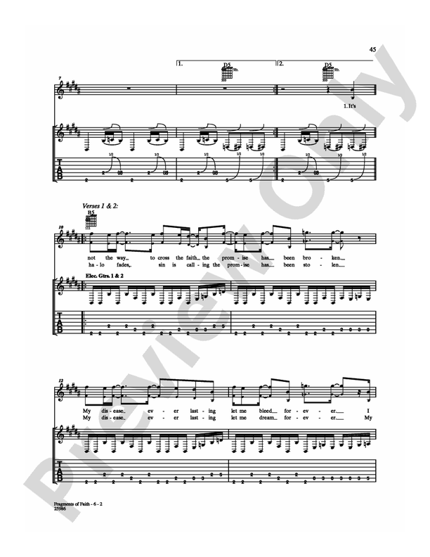 Fragments of Faith - Guitar TAB (Digital Download)