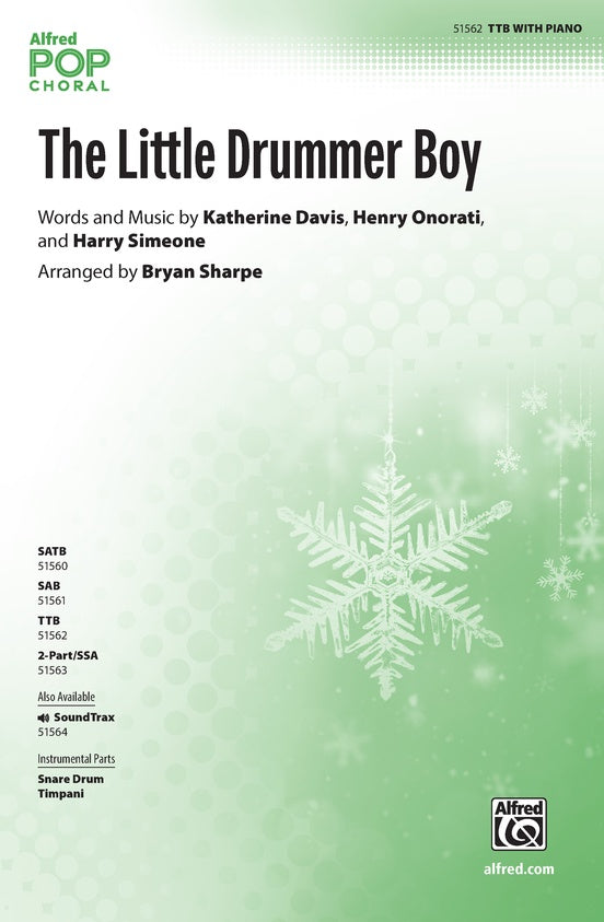 The Little Drummer Boy - TTB Choral Octavo (Digital Download)