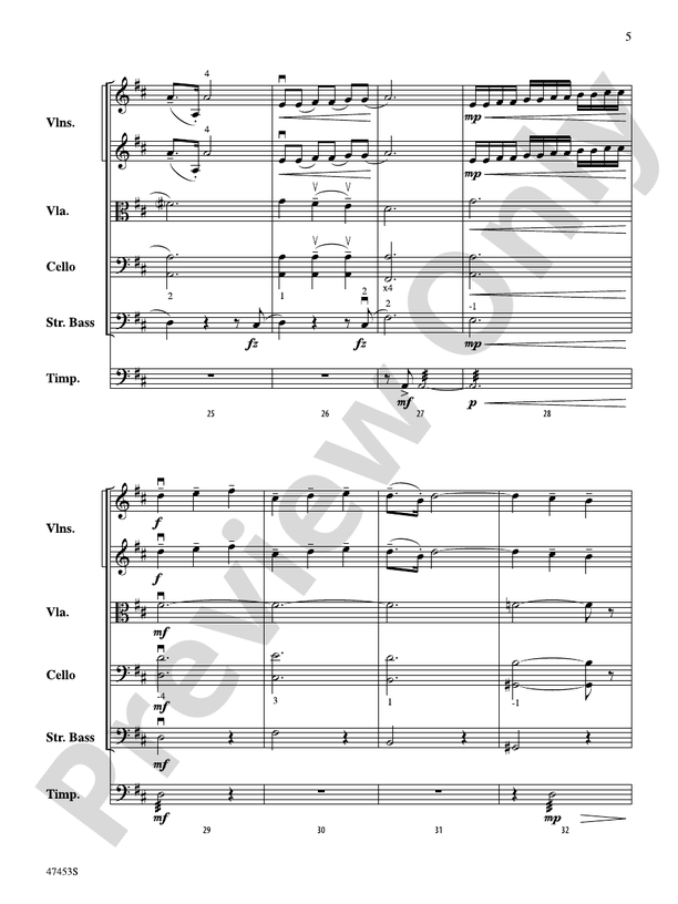 Symphony No. 2, Finale - String Orchestra Conductor Score & Parts (Digital Download)