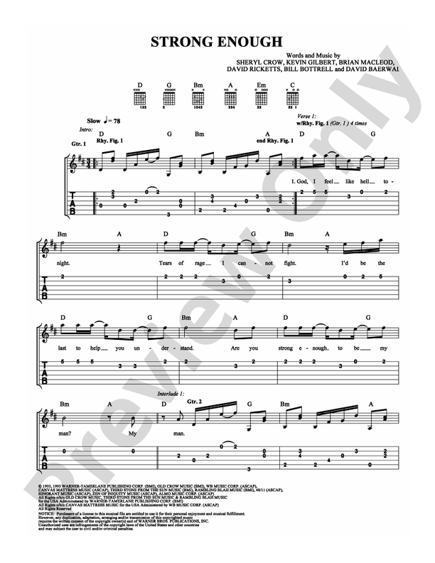 Strong Enough - Easy Guitar (Digital Download)