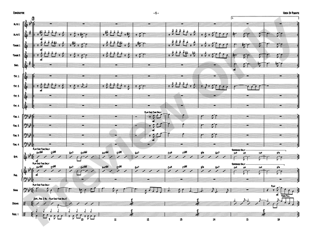 Horn of Puente (Grade 5.5) - Jazz Ensemble Conductor Score & Parts (Digital Download)