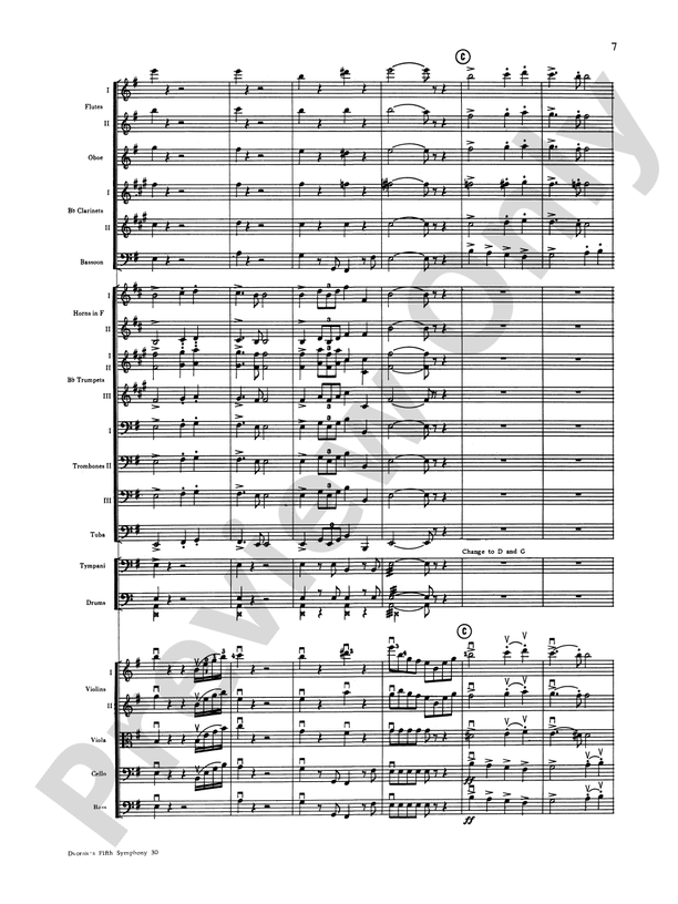Dvorák's 5th Symphony ("New World," 4th Movement) – Full Orchestra Conductor Score & Parts (Digital Download)