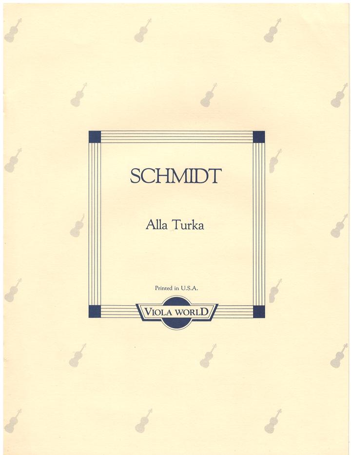 Schmidt - Alla Turka - Viola/Piano Accompaniment arranged by Arnold Viola World VWP000037