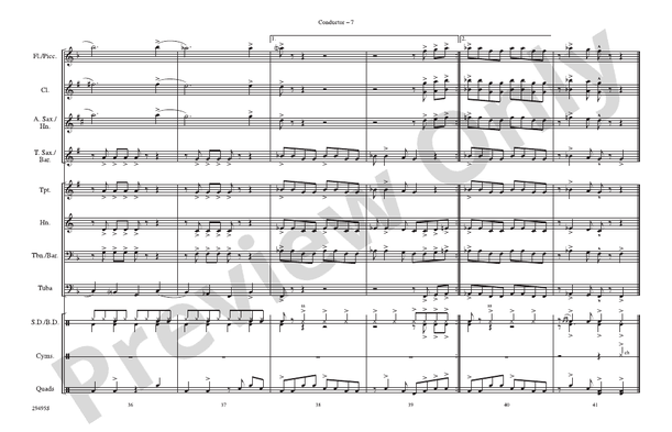 Great Balls of Fire (Arr. Jerry Burns) – Marching Band Conductor Score & Parts (Digital Download)