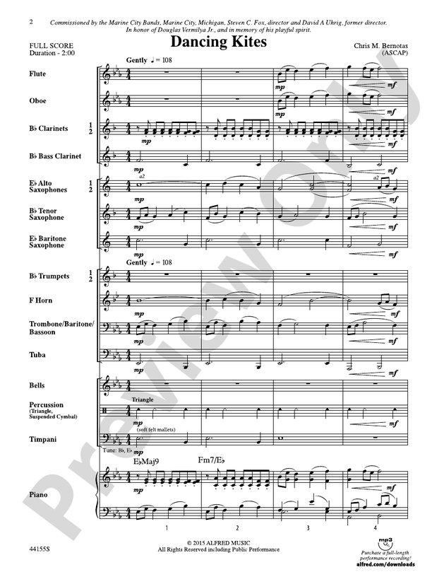 Dancing Kites - Concert Band Conductor Score & Parts (Digital Download)