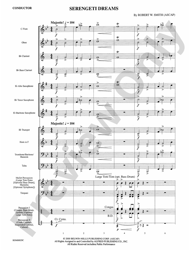 Serengeti Dreams - Concert Band Conductor Score & Parts (Digital Download)