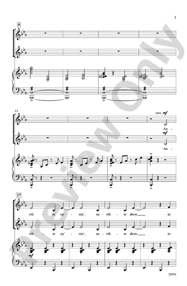 Another Op'nin', Another Show – SSA Choral Octavo (Digital Download)