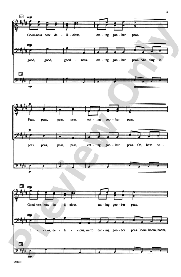 Goober Peas – TTB Choral Octavo (Digital Download)