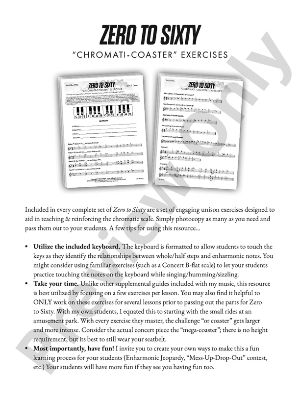 Zero to Sixty - Concert Band Conductor Score & Parts (Digital Download)