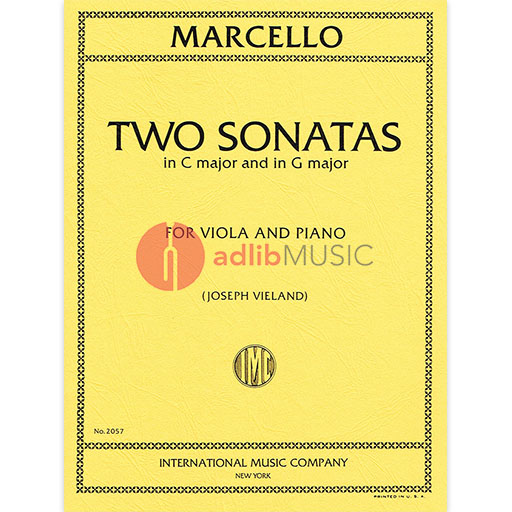 Two Sonatas (C major and G major) - for Viola and Piano - Benedetto Marcello - Viola IMC